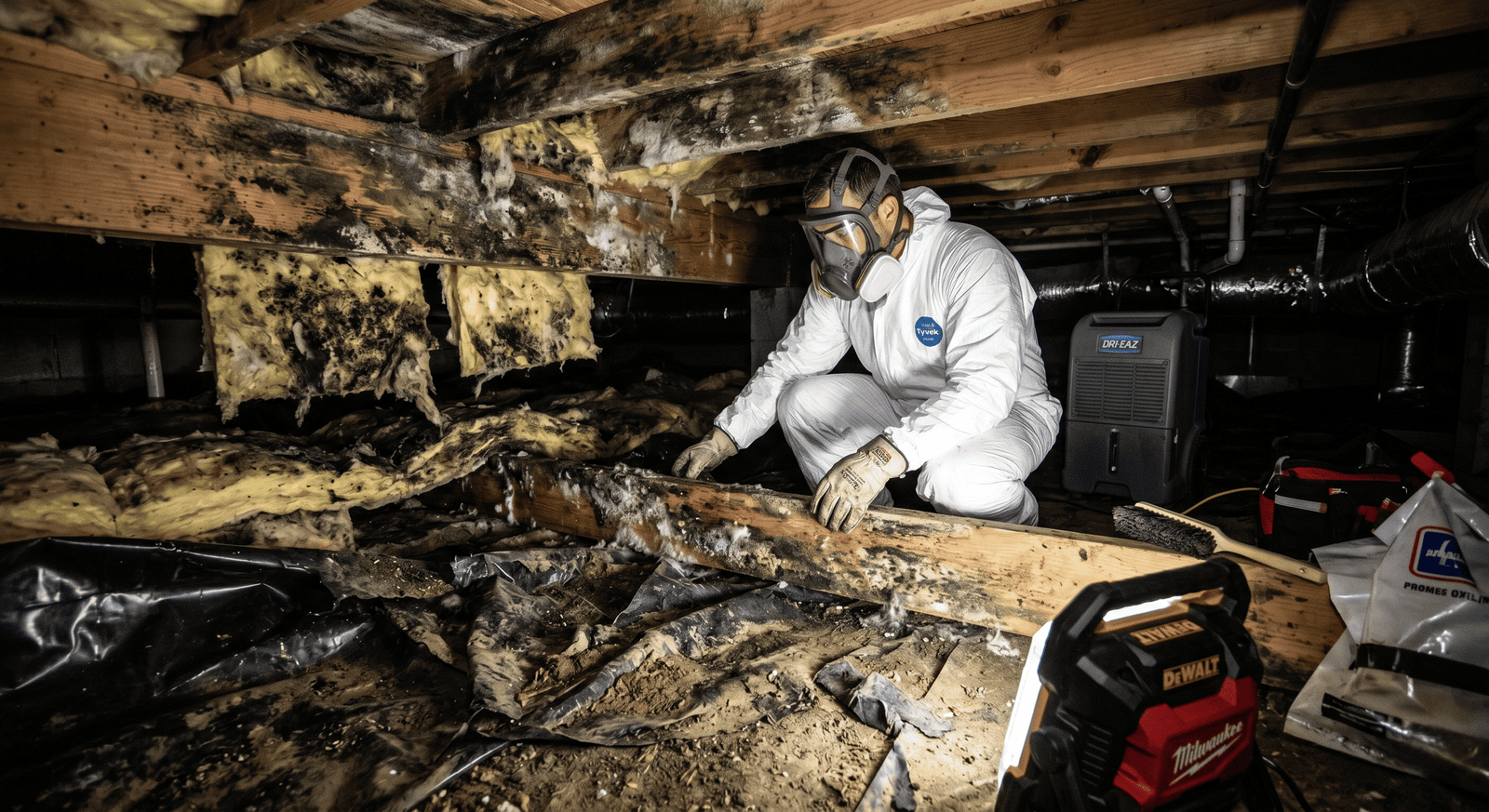 Thermal imaging camera identifying hidden moisture during a Spokane mold inspection